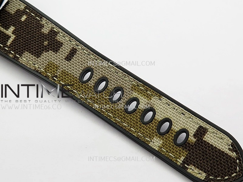 PAM1669 Carbotech 47mm VSF 1:1 Best Edition Ombre Black Dial Blue Markers On Camouflage Strap P.900 Clone